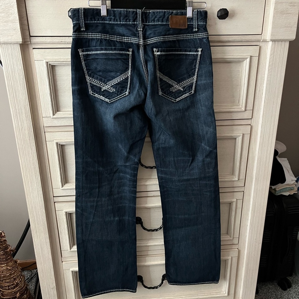 BKE Men's Deep Indigo Straight Jeans - Picture 2 of 5
